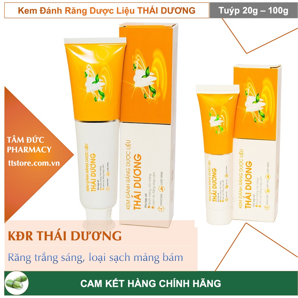 Kem Đánh Răng Dược Liệu THÁI DƯƠNG - Tuýp 20g - 100g