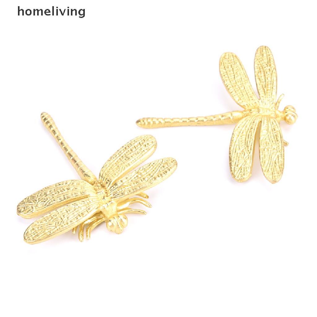 Tay Nắm Cửa Tủ Bằng Đồng Thau Hình Chuồn Chuồn Phong Cách Bắc Âu Đơn Giản