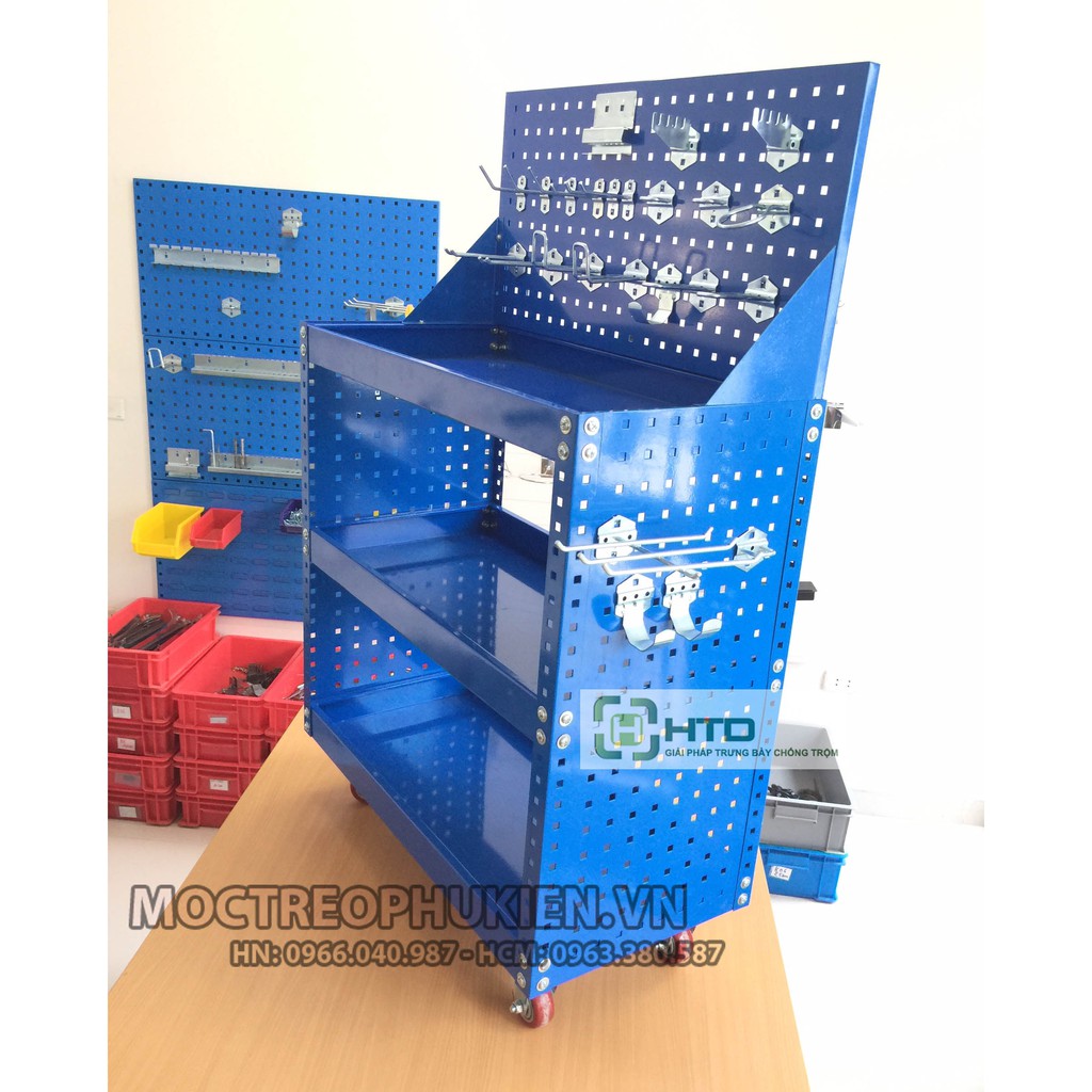 tủ để dụng cụ sữa chữa, kệ để dụng cụ đồ nghề có bánh xe HTD-04