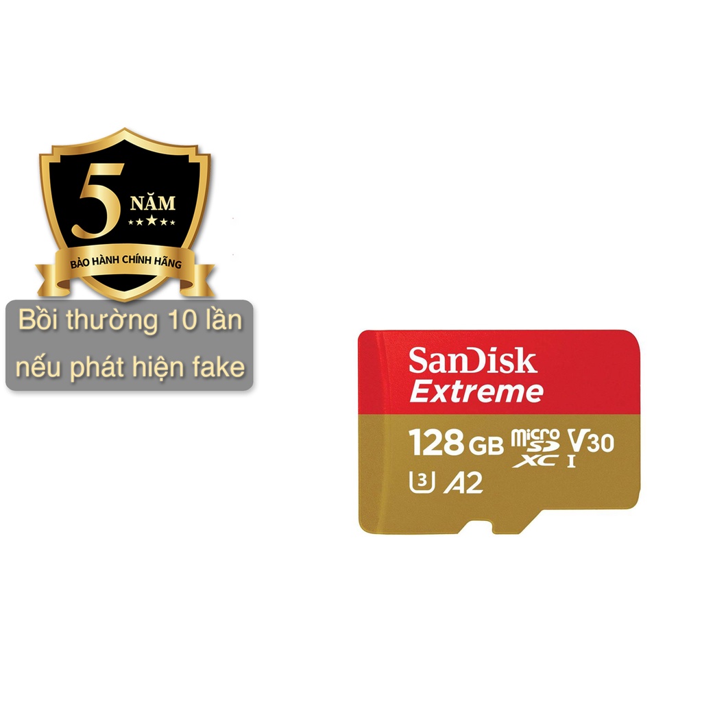 Thẻ Nhớ MicroSD SanDisk Extreme U3/V30 32/64/128GB,Bảo hành 5 năm, cam kết chính hãng 100% phát hiện fake đền gấp 10 lần