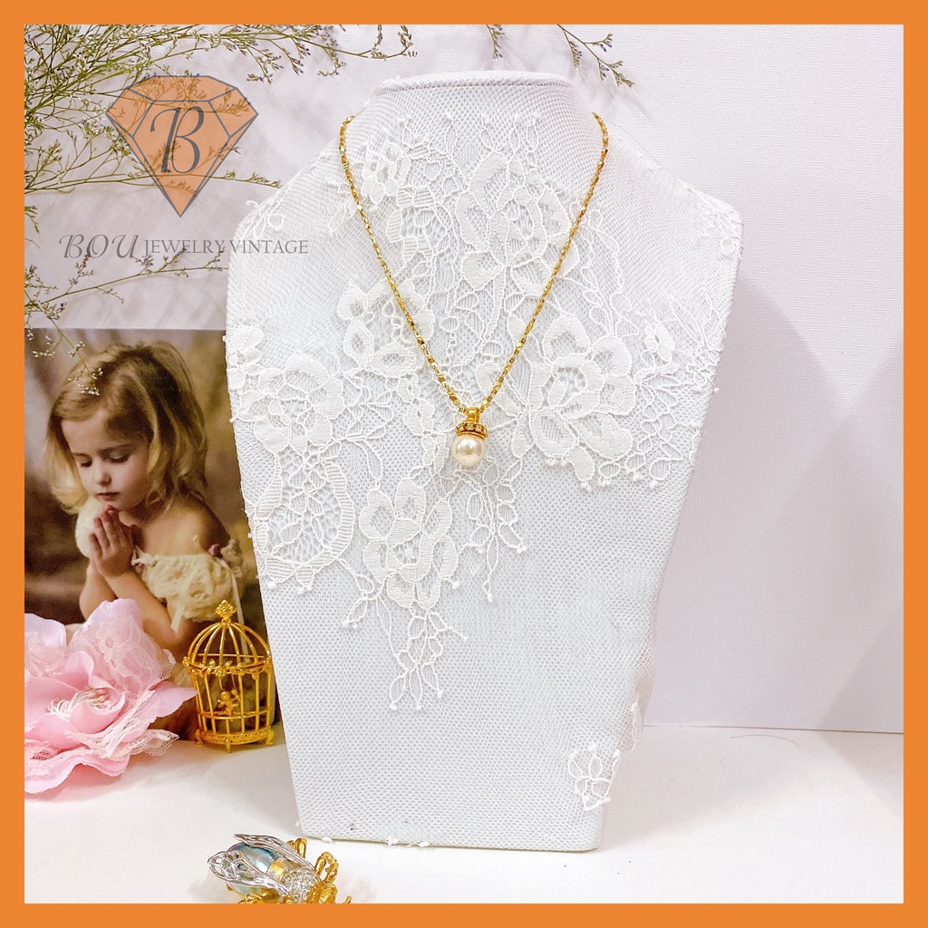 VÒNG CỔ SECONDHAND TRANG SỨC SI NHẬT BẢN BOU JEWELRY VINTAGE MÃ VC346