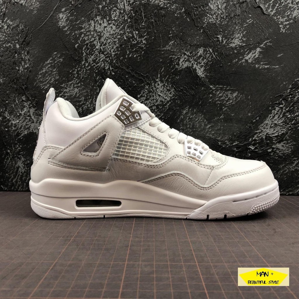 Ảnh thật Giày thể thao AIR JORDAN 4 Retro Pure money full trắng siêu đẹp cho nam và nữ siêu đẹp, JD 4 "": '