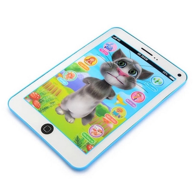 [KÈM PIN] Đồ Chơi Ipad Mèo Tom Thông Minh Cảm Ứng Đa Chức Năng Dành Cho Bé