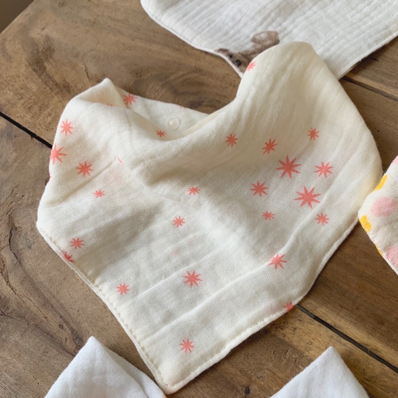 Yếm Xô Organic 4 lớp mềm mại xinh xắn cho bé