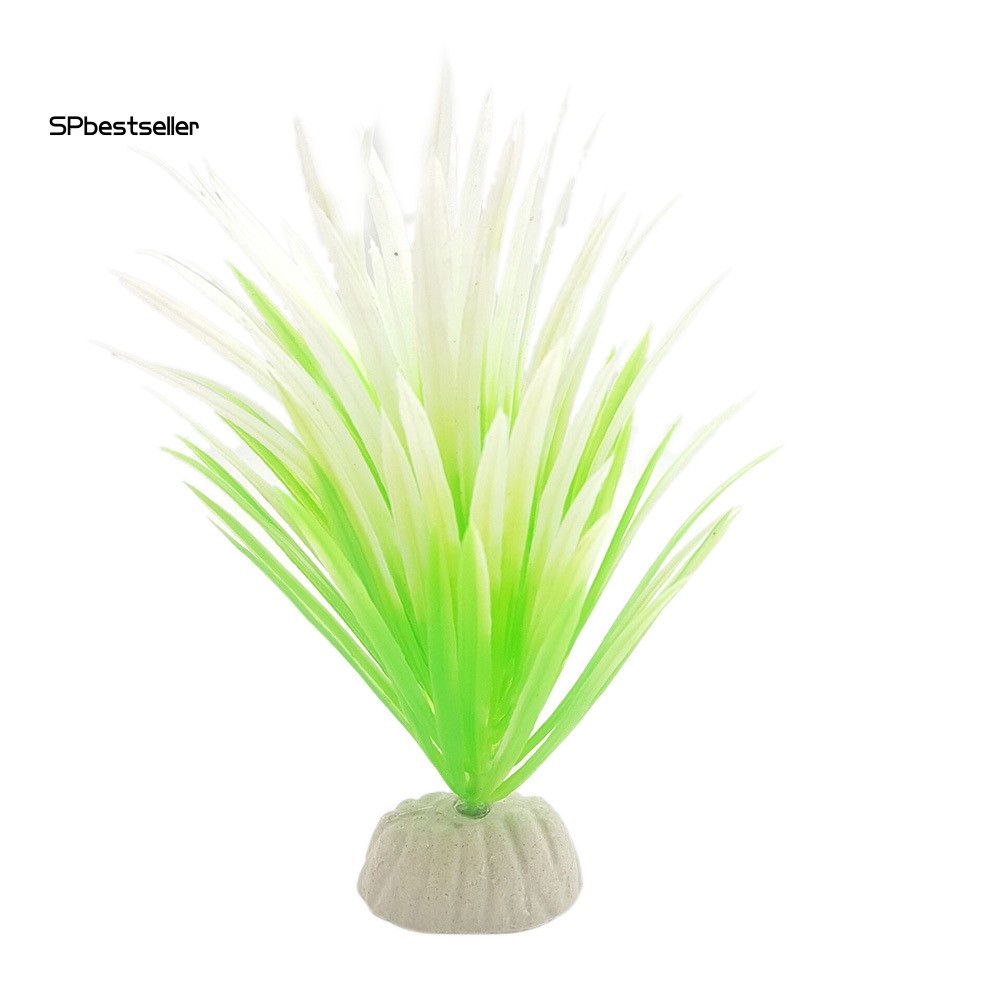 Cỏ giả nhiều màu sắc trang trí bể cá 13cm