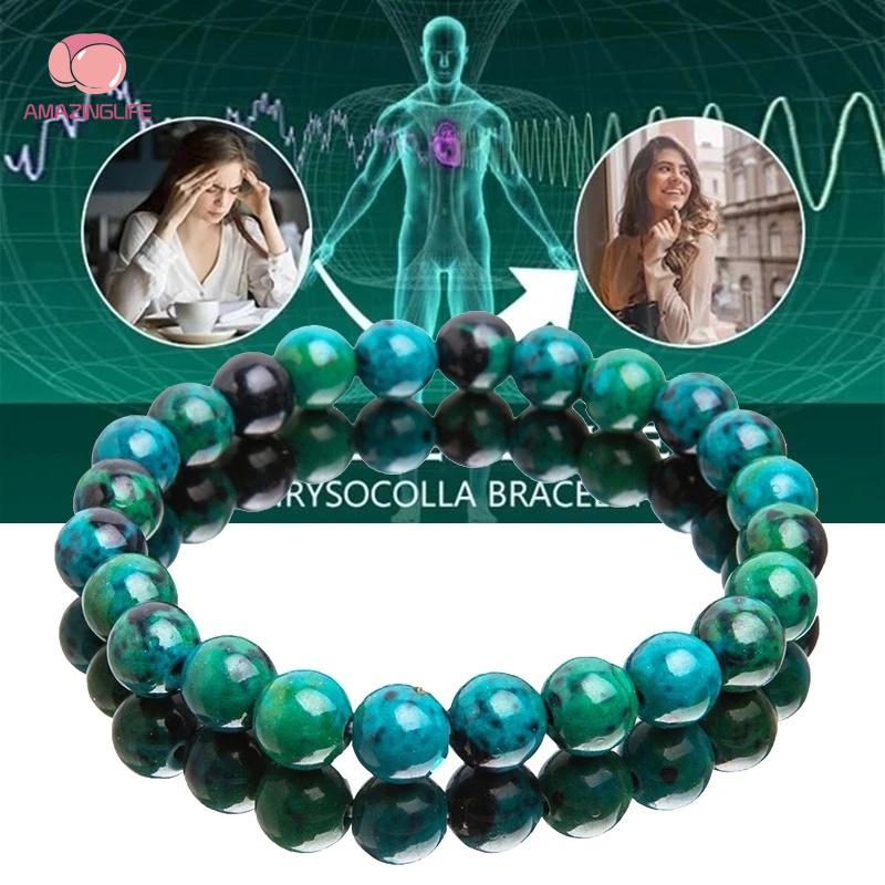 Vòng Tay Hạt Malachite 6 / 8 / 10mm Có Thể Điều Chỉnh Dành Cho Nam Và Nữ