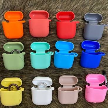 CASE SILICON BẢO VỆ AIRPODS 1/2, AIRPODS PRO KÈM MÓC KHOÁ, CHỐNG VA ĐẬP