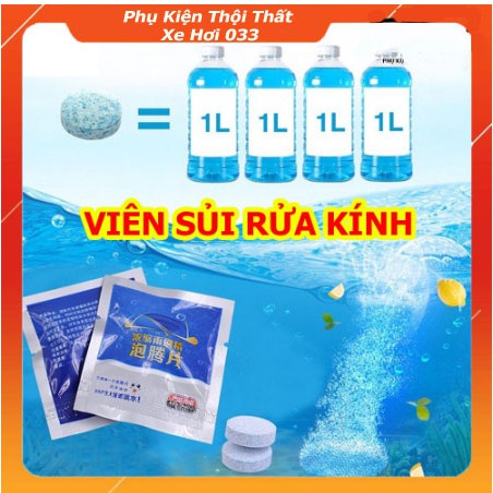 Viên Sủi Rửa Kính Ô Tô - 1 Viên - Làm Sạch Trong 1 Nốt Nhạc