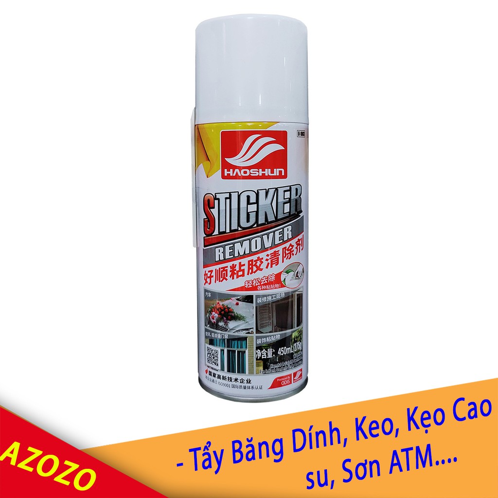 [ Đánh Là Sạch ] Chai Xịt Tẩy Keo, Sơn ATM, Băng Dính - Vệ Sinh Nhựa Đường HAOSHUN Sticker Remover AZOZO