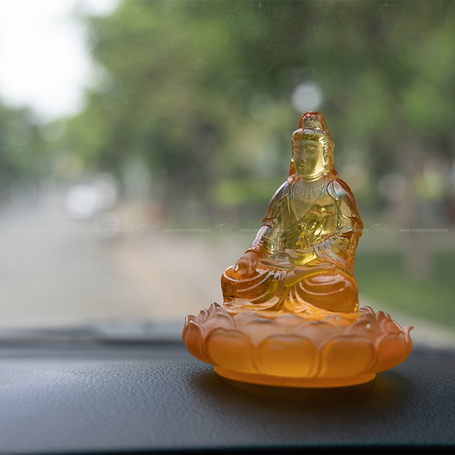 Tượng Trang Trí Cao Cấp CIND Quan Âm Đài Sen Ngọc Lưu Ly Nhập Khẩu Chính Hãng