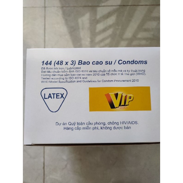 Hộp Lớn 144C Bao Cao Su Vip Giá Rẻ