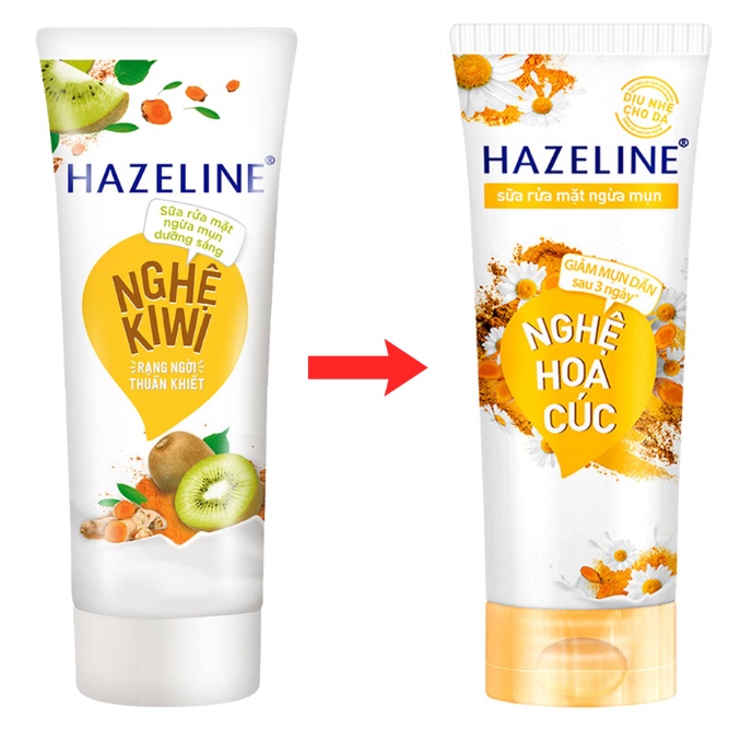 Sữa Rửa Mặt Sáng Da Hazeline Nghệ Hoa Cúc 100g