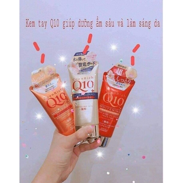 Kem dưỡng trắng Trẻ Hoá Đôi Tay Q10 Kose Nhật Bản tuýp 80g dưỡng tay mềm mại chống nhăn chống lão hóa