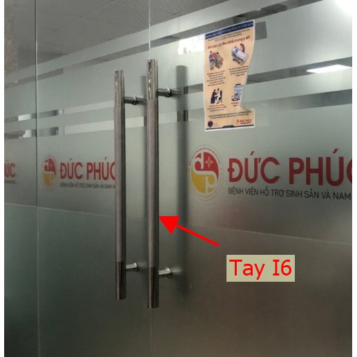 Tay nắm inox 600 , 800 cho cửa kính Thủy Lực