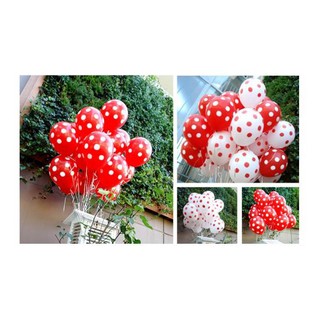 Set 10 bóng chấm bi nhiều màu