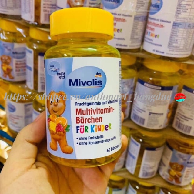 Kẹo gấu Mivolis Multivitamin Barchen Vị Trái Cây 60 viên - Nội địa Đức