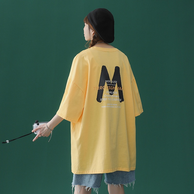 Áo thun IFNICEFUTURE cotton cỡ lớn tay ngắn in hình thời trang phong cách Hong Kong cho nam nữ