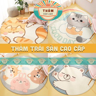 THẢM sàn THẢM trải sàn hình tròn phù hợp decor nội thất chất liệu lông cừu CAO CẤP - TPK 2