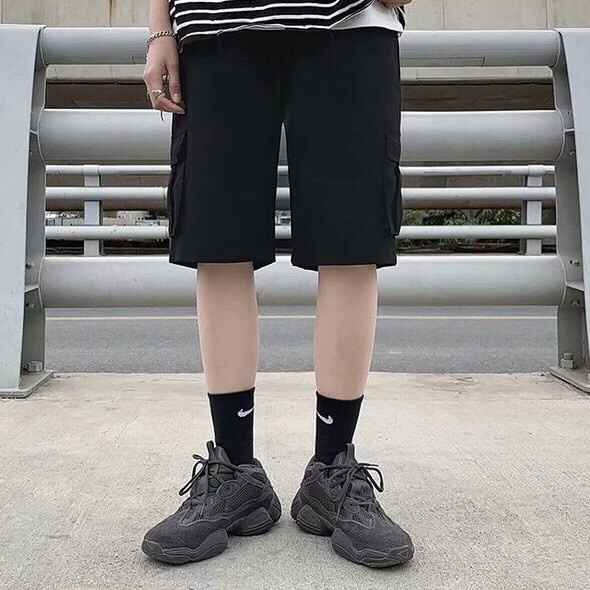 Quần short ngố kaki túi hộp unisex Trơn sooc nam nữ phong cách ulzzang QS07 BỎ SỈ