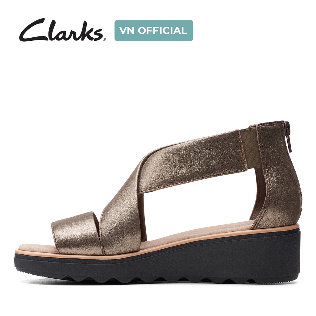 Dép xăng đan Da Nữ màu Metalic CLARKS Jillian Rise