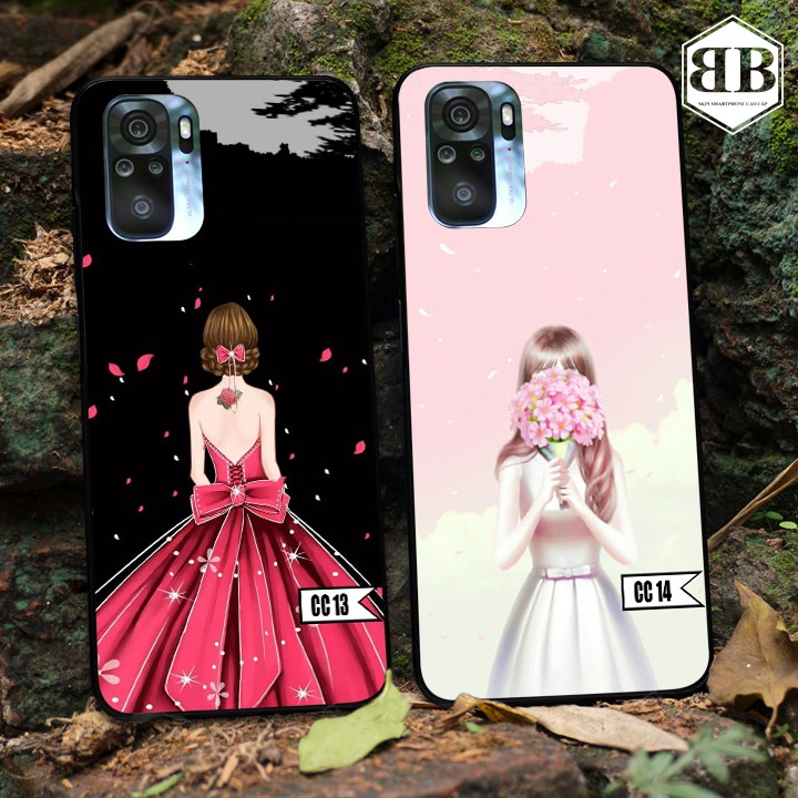 Ốp lưng kính cường lực Xiaomi Redmi Note 10 in hình cho nữ