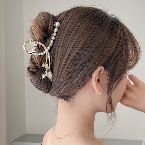 Kẹp Tóc Hình Đuôi Cá Đính Ngọc Trai Giả Thời Trang Cho Nữ