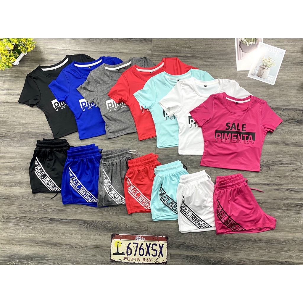 [ FREE SHIP ] Bộ đùi quần áo thể thao tập gym yoga⚡ 𝗛𝗮̀𝗻𝗴 𝗹𝗼𝗮̣𝗶 𝟭 ⚡thun poly co giãn 4 chiều