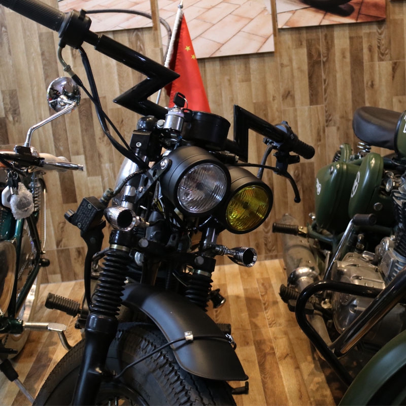 Đèn Pha Đôi Cho Xe Mô Tô Harley Cafe Racer