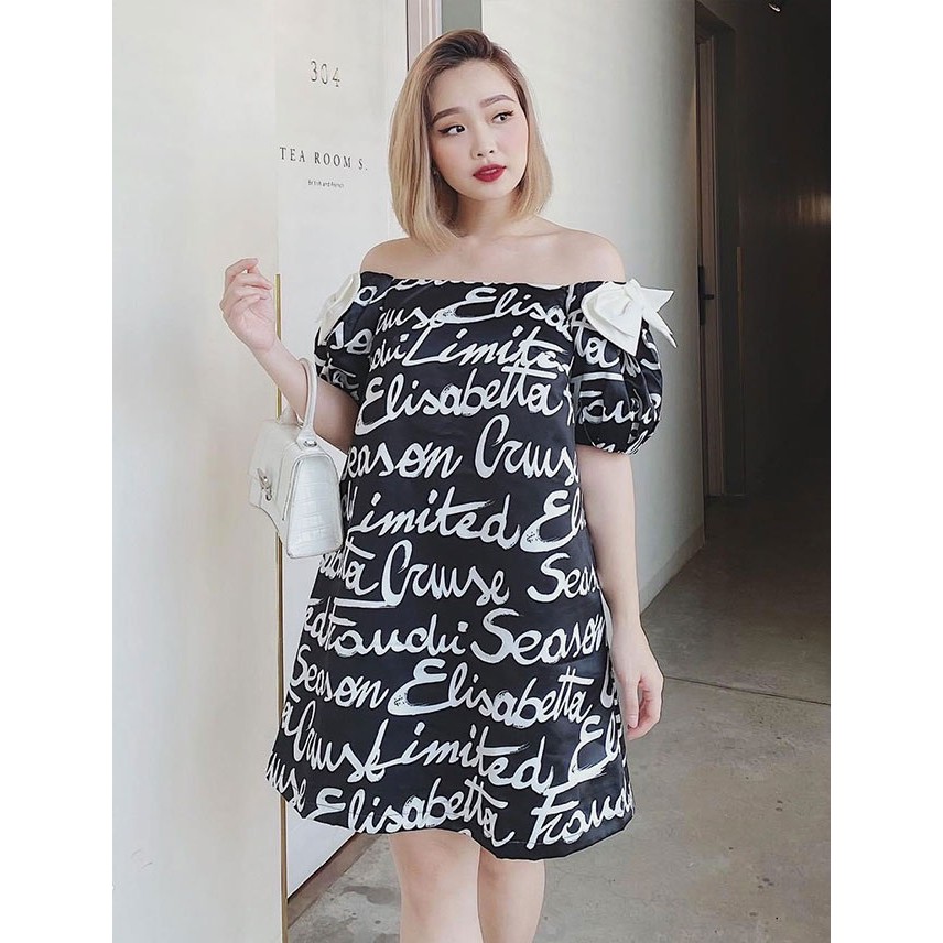 Đầm thiết kế bẹt vai form rộng suông babydoll Lụa Phi Mờ đi chơi | dạo phố