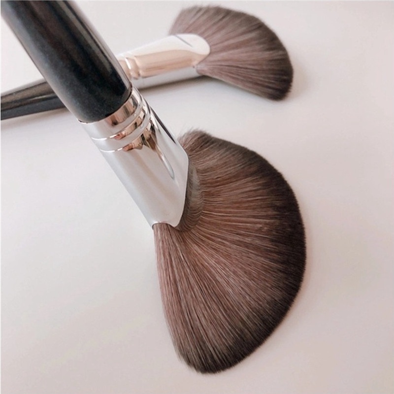 Cọ đánh phấn bắt sáng Gdtima hình cánh quạt đơn sắc bằng nhựa resin mềm không dính