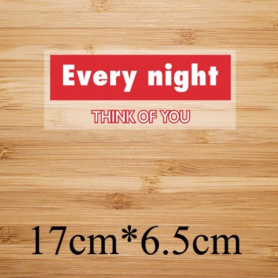 Decal chuyển nhiệt hình ủi áo - mẫu chữ ''every night thank of you''