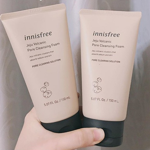 [mẫu 2019] Sữa Rửa Mặt Tro Núi Lửa – Innisfree Jeju Volcanic Pore Cleansing Foam 150ml