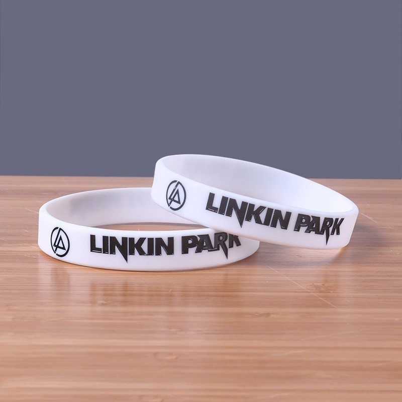 Vòng tay silicon in chữ Linkin Park cá tính dành người hâm mộ nhạc rock