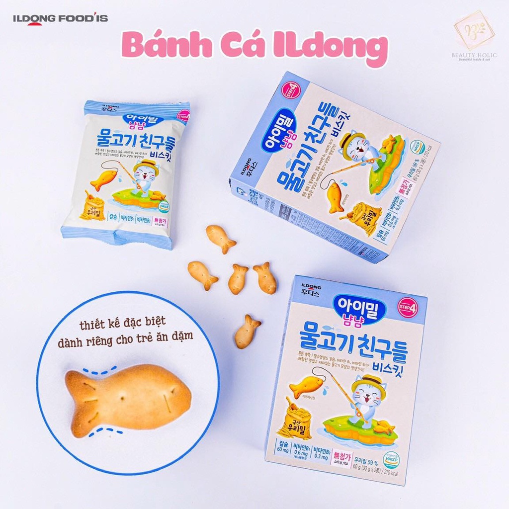 Bánh Quy Ăn Dặm Ildong Hình Cá Cho Bé Từ 12 Tháng Thơm Ngon Giòn Tan Bổ Sung Dinh Dưỡng