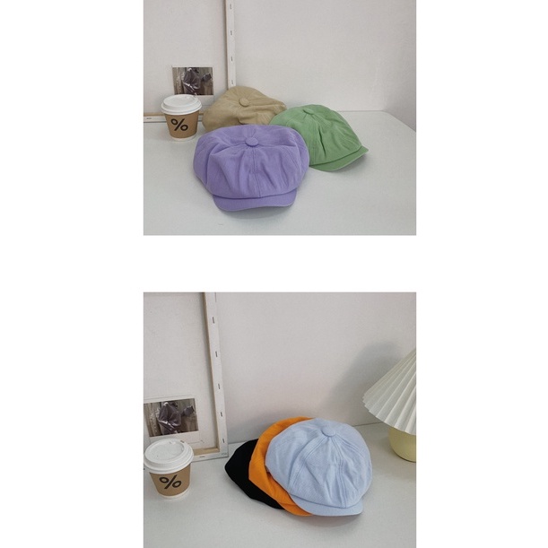 Mũ Beret Màu Sắc Cổ Điển Thời Trang Cho Nữ