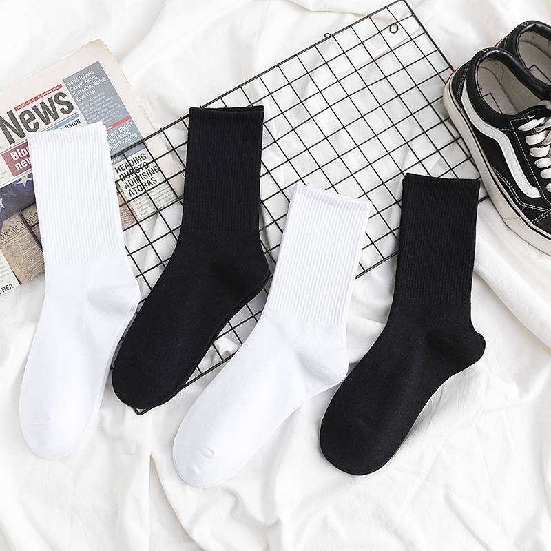 Tất Nam Nữ Cổ Cao Chất Liệu Cotton Mềm Mại Thoáng Mát Cao Cấp