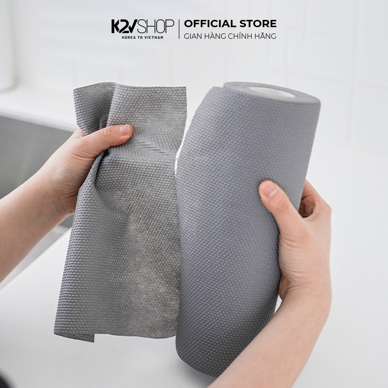 Miếng Rửa Chén Dùng Một Lần Saengong Cuộn 60 Miếng Loại Lớn Màu Xám - K2V Shop