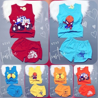 Bộ sát nách ba lỗ bé trai size nhí thun cotton 4 chiều