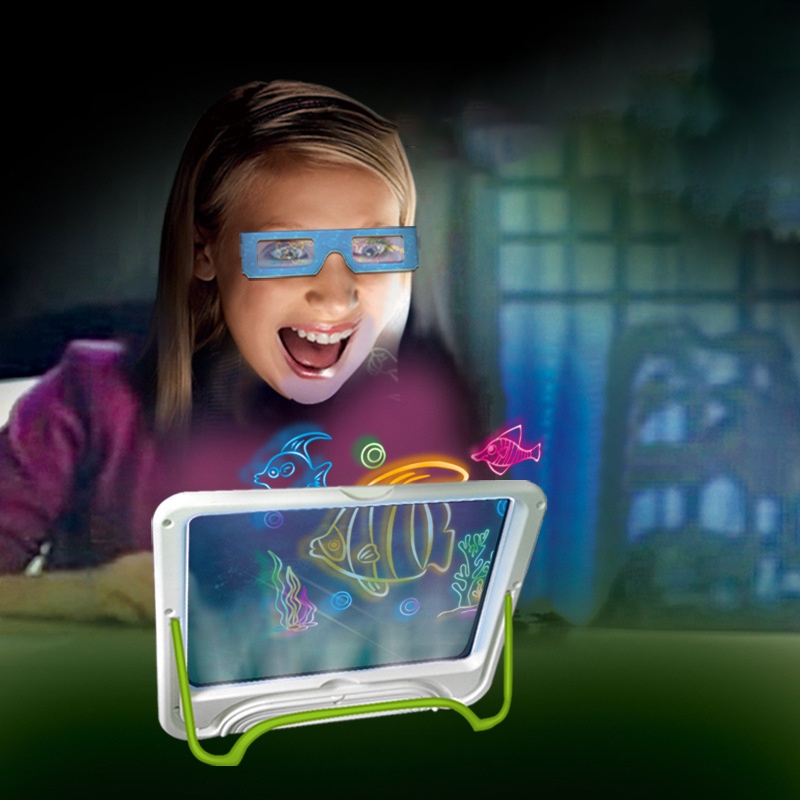 Bảng vẽ ma thuật ánh sáng 3D, màn hình vẽ tranh graffiti ba chiều