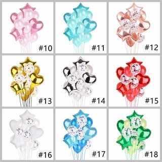 Set 14 Bong Bóng 12 "18" Trang Trí Tiệc