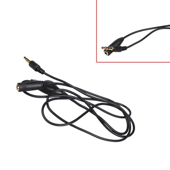 ✪Dây Cáp Nối Dài Tai Nghe 3.5mm 1M Có Nút Điều Chỉnh Âm Lượng