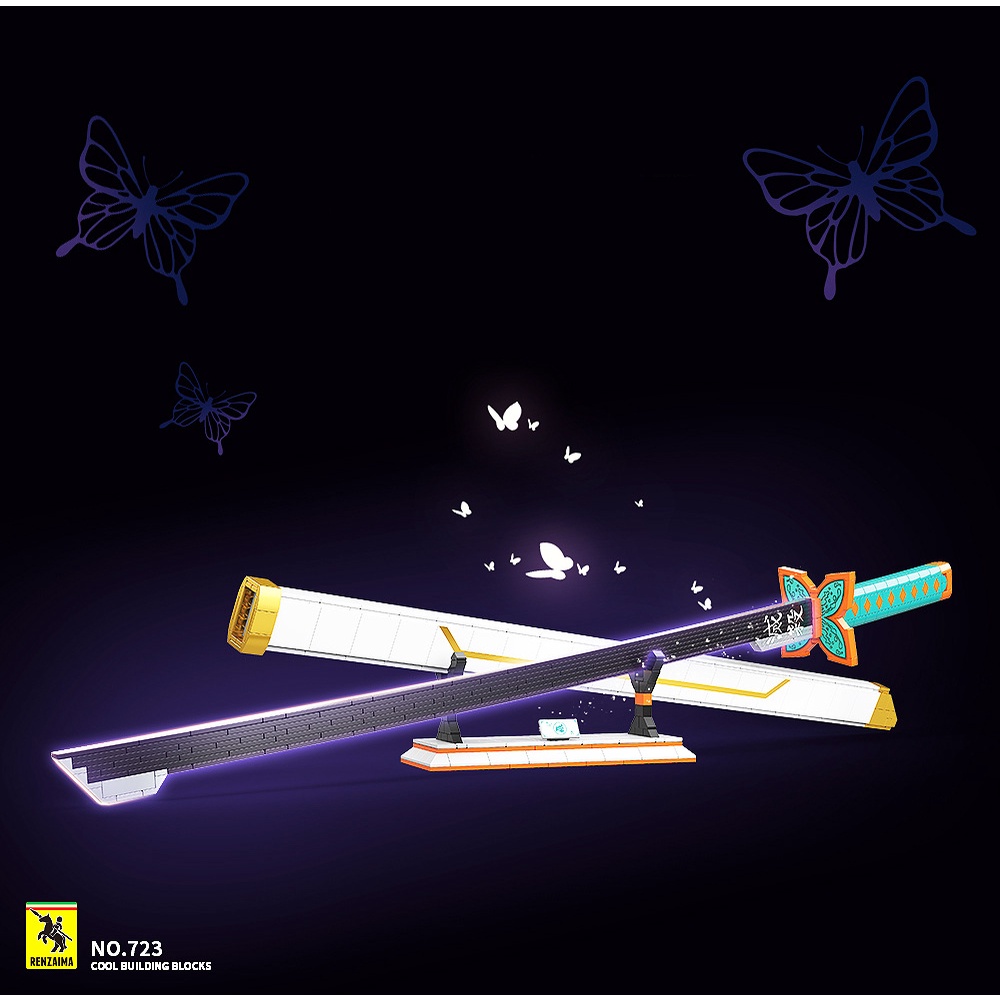 Đồ Chơi Lắp Ráp Kiểu Lego Mô Hình Thanh Kiếm Sát Quỷ Zeni Yanzhu Butterfly Ninja No.723 Với 778 PCS,Đồ Chơi Thông Minh