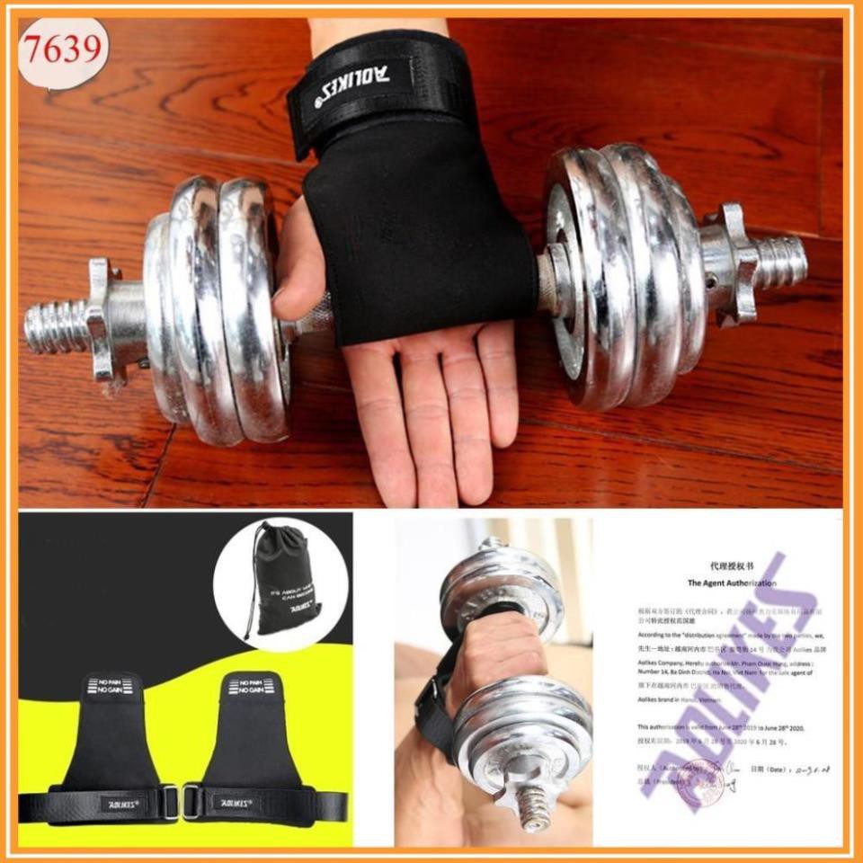 Bán sỉ - AOLIKES 7639 - 1 đôi - no pain băng cuốn cổ tay, dây kéo lưng trợ lực cổ tay nâng tạ chống trượt chuyên gym