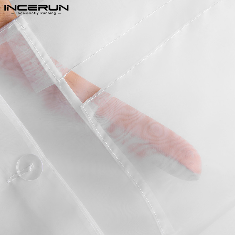 Áo Sơ Mi INCERUN Tay Dài Dạng Lưới Xuyên Thấu Gợi Cảm Cho Nam | BigBuy360 - bigbuy360.vn