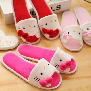 🌸𝐓𝐀̣̆𝐍𝐆 𝐐𝐔𝐀̀🌸 Dép bông mịn đế cao su HELLO KITTY - DORAEMON