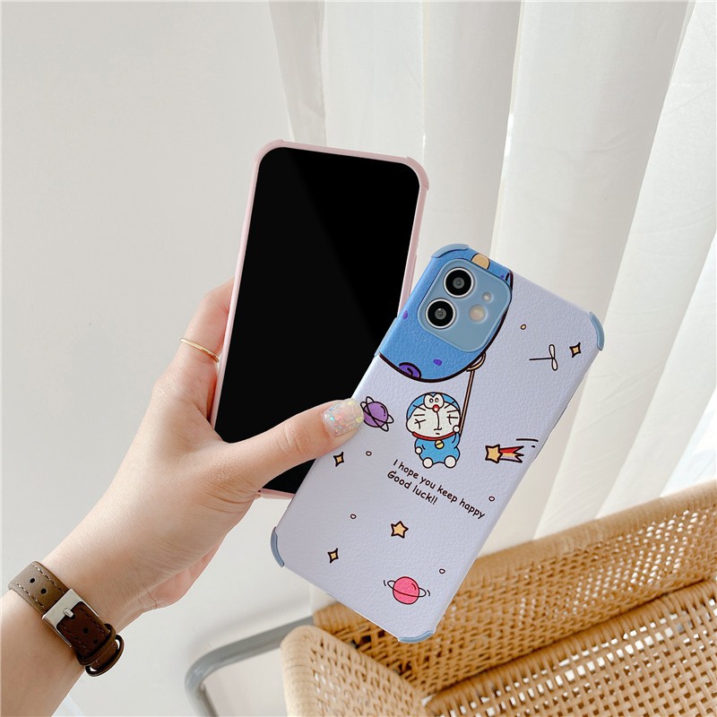 ốp điện thoại Silicone Trong Suốt Hình Doraemon Đáng Yêu Cho Iphone 12 11 Pro Max X Xr Xs Max 7 8 Plus