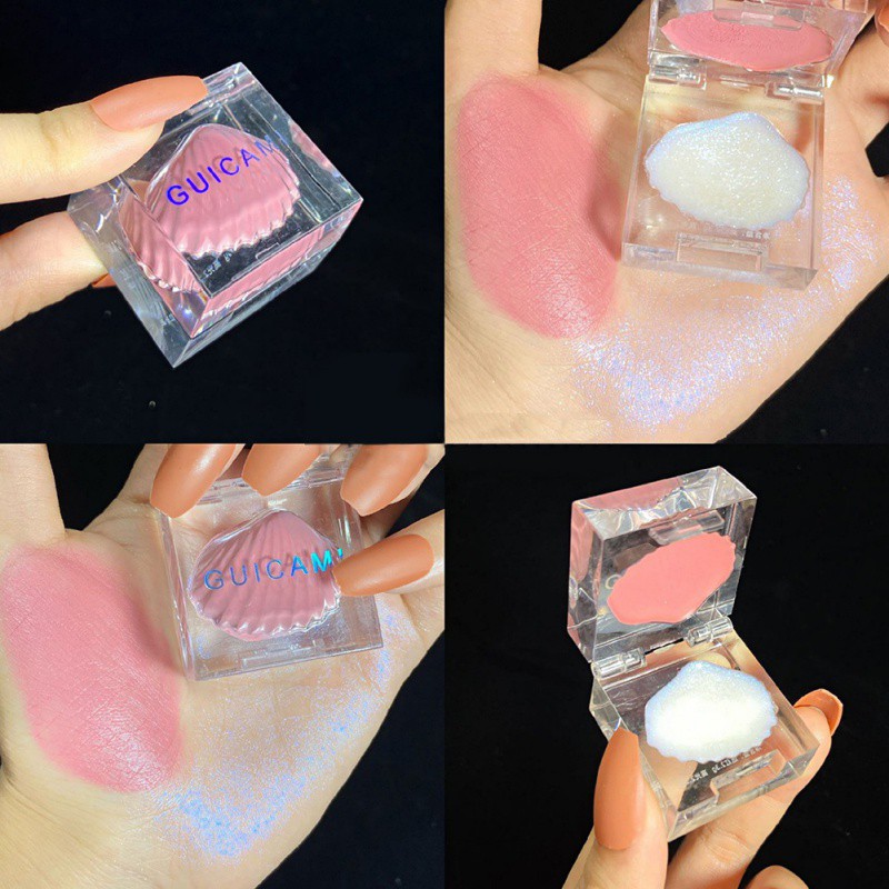 [Hàng mới về] Phấn má hồng 2 trong 1 hỗ trợ bắt sáng da che khuyết điểm | BigBuy360 - bigbuy360.vn