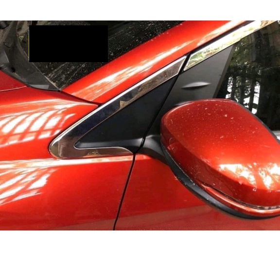 Nẹp Chân Kính, Viền Cong Kính Inox Cho Xe Honda Brio 2018 2019 2020 2021