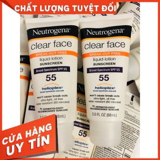 Kem Chống Nắng Neutrogena Clear Face SPF 55+++ USA date 2024