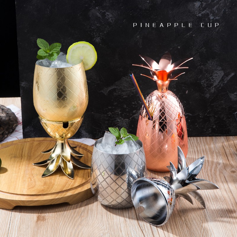 Pineapple Cocktail Glass - Ly Cocktail Kim Loại